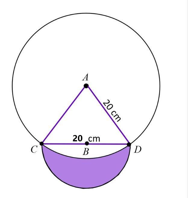 HELP!! What is the area of the shaded lune below which is made from the intersection-example-1