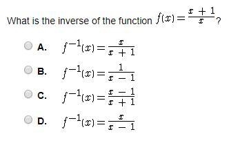 What is the inverse of the function shown in this image?-example-1