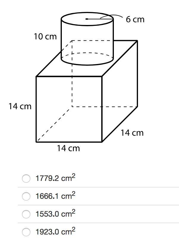 Identify the surface area of the composite figure to the nearest tenth.-example-1