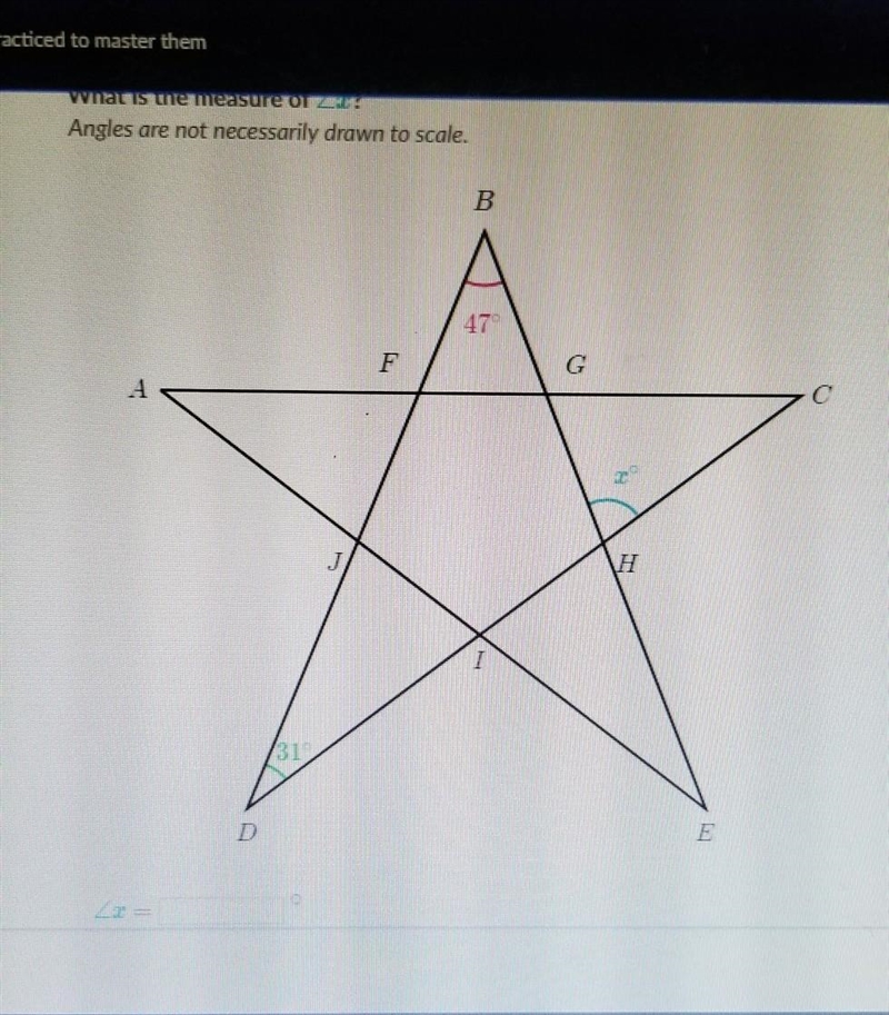 What is the measure x? ​-example-1