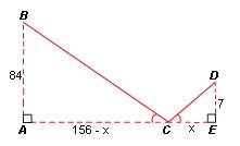 What is the length of AC? A. 128 B. 136 C. 108 D. 144-example-1