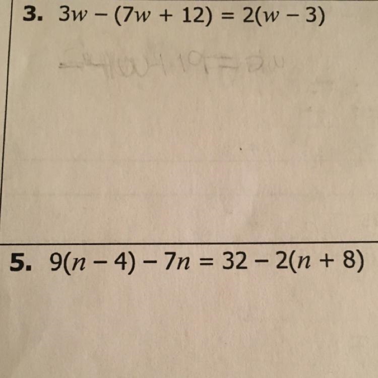 Need help with number 3 & 5 please .-example-1