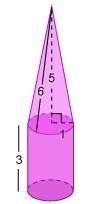 What is the surface area of this solid? A. 40.82 B. 37.68 C. 28.26 D. 31.4-example-1