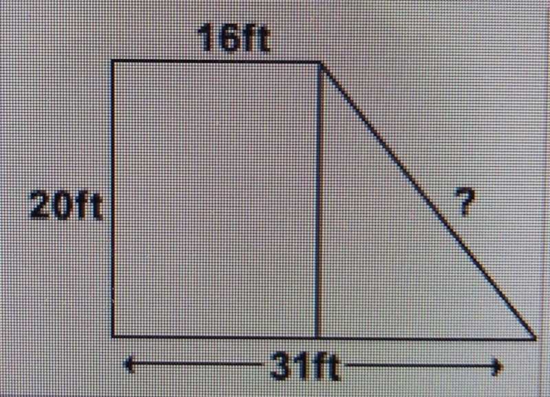 What is the length of the missing side? What is the area of the figure? Show ALL work-example-1