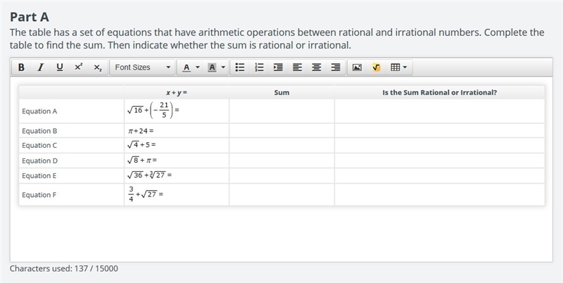 The table has a set of equations that have arithmetic operations between rational-example-1