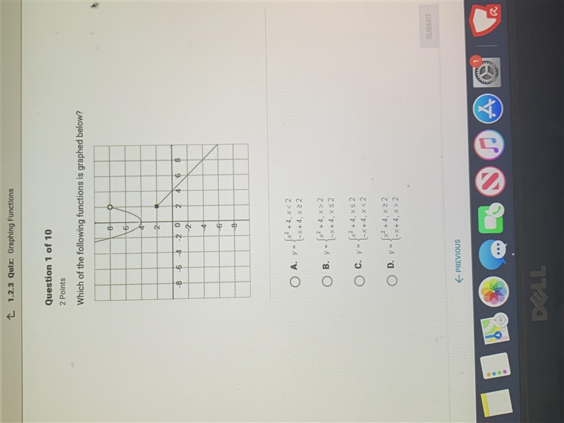 Which of the following functions is graphed below?-example-1