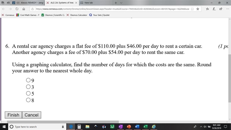 20 POINTS!!! Help me please on 6. I really just need the answer. A. 9 B. 3 C. 5 D-example-1