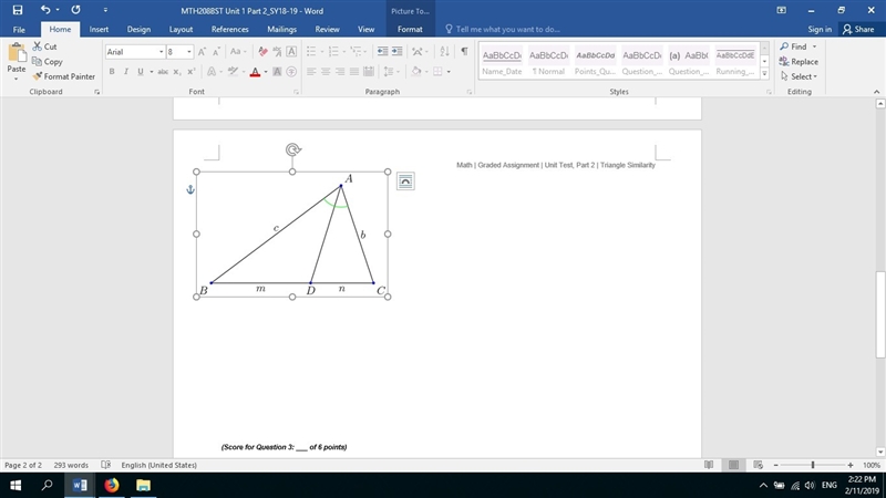 1. In the image below, (AD) ̅ is an angle bisector, (AB) ̅=42, (AC) ̅=35, and (BC-example-1