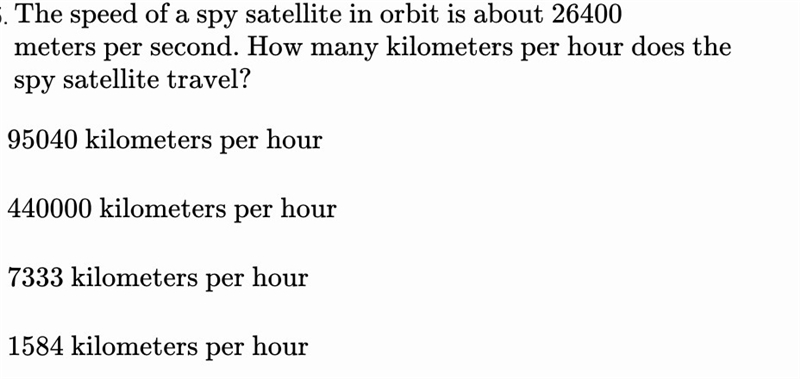 How many Kilometers per hour does the spy satellite travel?-example-1