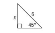 Find the exact value of x using the rules of special right triangles. Show all of-example-1