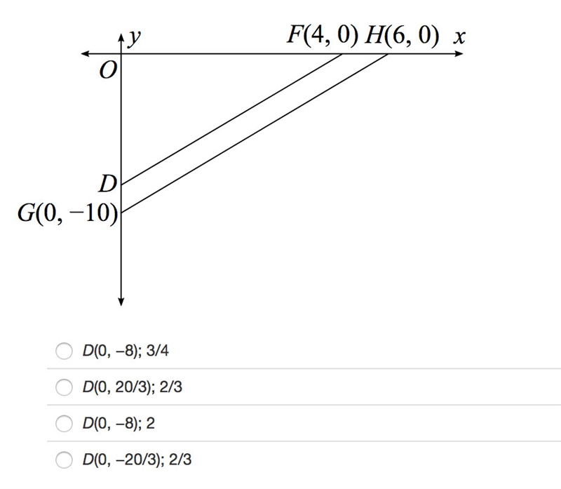 △FOD~△HOG. Identify the coordinates of D and the scale factor. HELP PLEASE!!-example-1