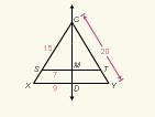 CD is the perpendicular bisector of both XY and ST and CY=20. Find CX A.5 B.15 C.20 D-example-1