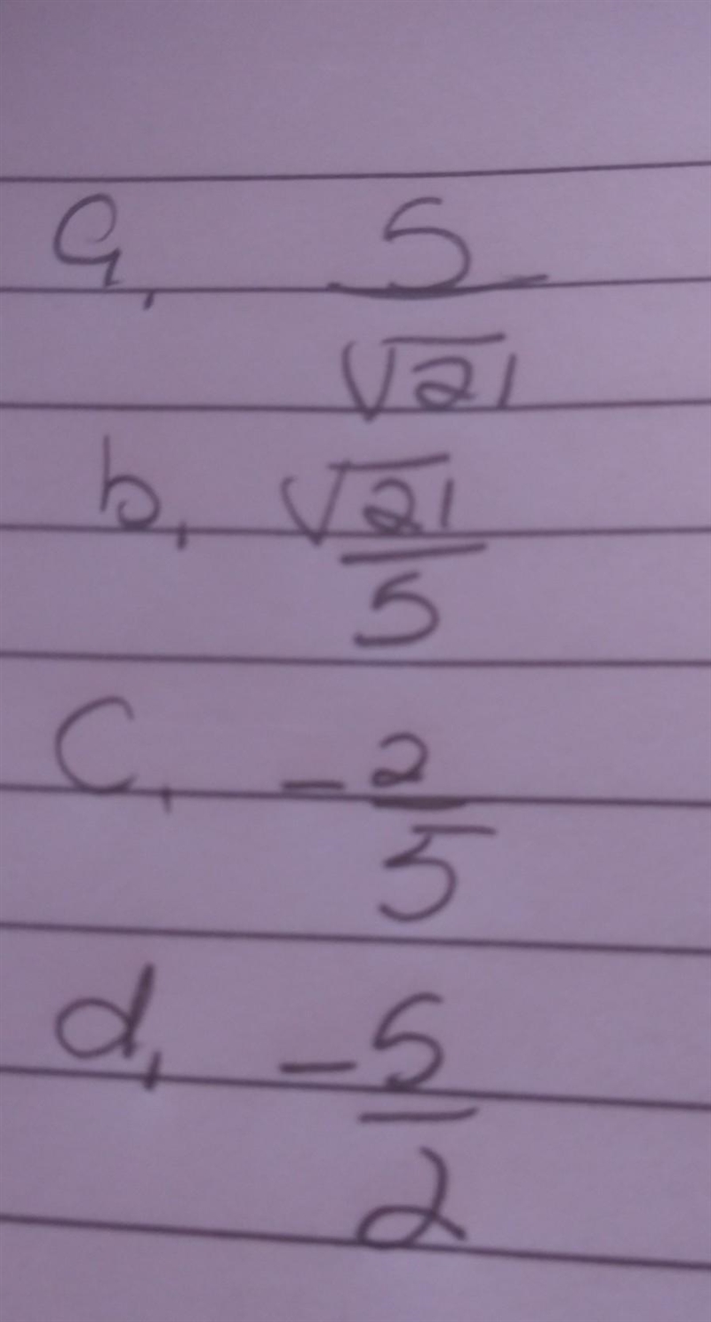 Find the exact value of CSC Theta for an angle Theta with cosine Theta with equals-example-1