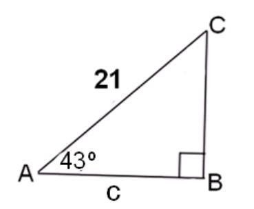 1. In the triangle below, determine the value of c. 2. In the triangle below, what-example-1