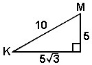 PLEASE HELP ASAP! sin ∠K = A) 1/2 B) (√3)/3 C) 2√3 D) 2-example-1