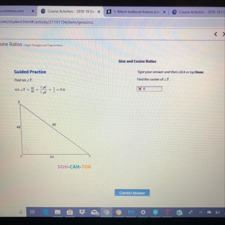 Find the cos of angle y-example-1