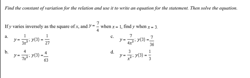 Find the constant of variation for the relation and use it to write an equation for-example-1