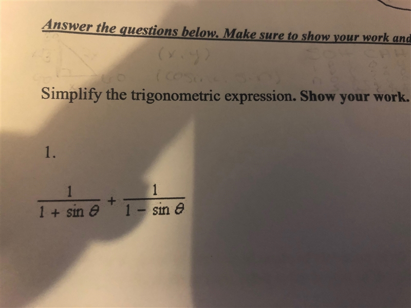 Simplify the trigonometric expression. show your work-example-1