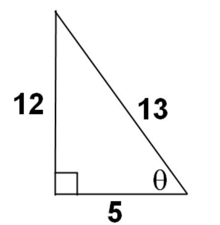 In the triangle below, what ratio is sin θ?-example-1