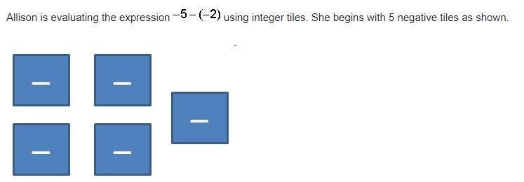 What should Allison do next to find the value of the expression? A. remove 2 negative-example-1