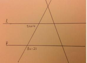 FAST PLEASE HELP ME Which equation should be used to imply that l and p parallel? (3x-example-1