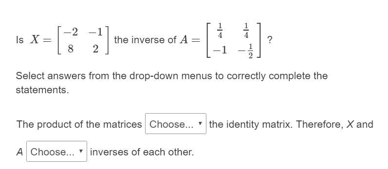 For where it says "choose" is either is/is not or are/are not-example-1