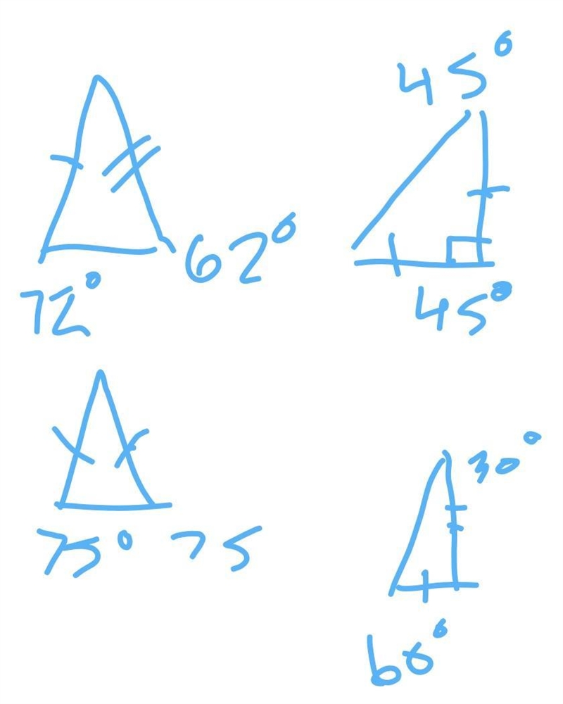 Caroline drew two triangles and used them to construct a rhombus with two acute angles-example-1