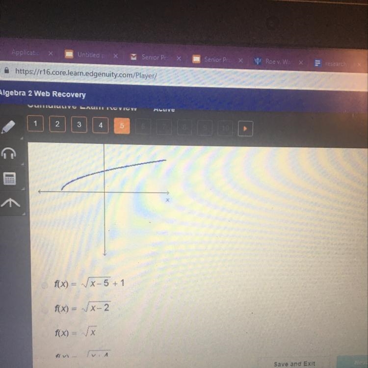 Which could be the function graphed below-example-1