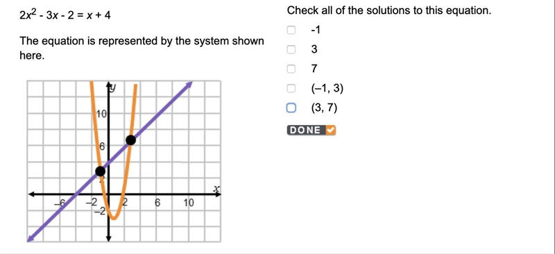 Check all of the solutions to this equation PLS ANSWER!!-example-1