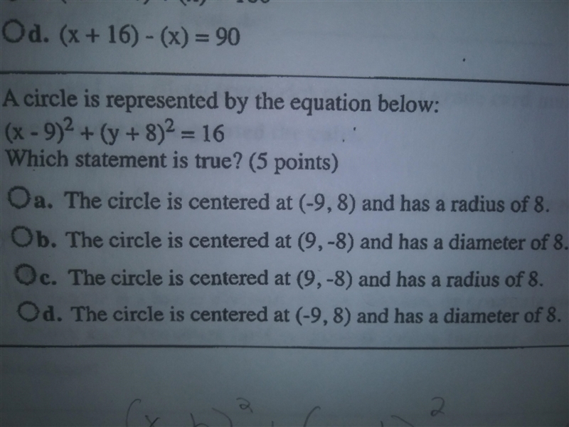 A circle is represented by the equation below:-example-1