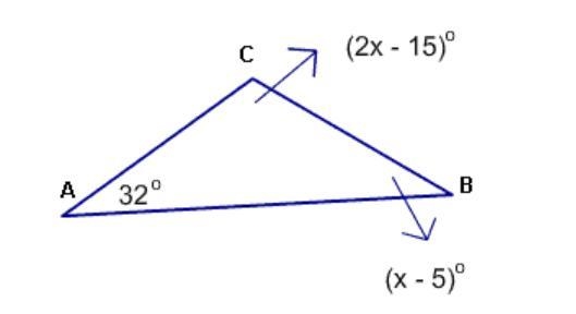 Find the measure of angle ABC. A. 124 B. 97 C. 56 D. 51-example-1