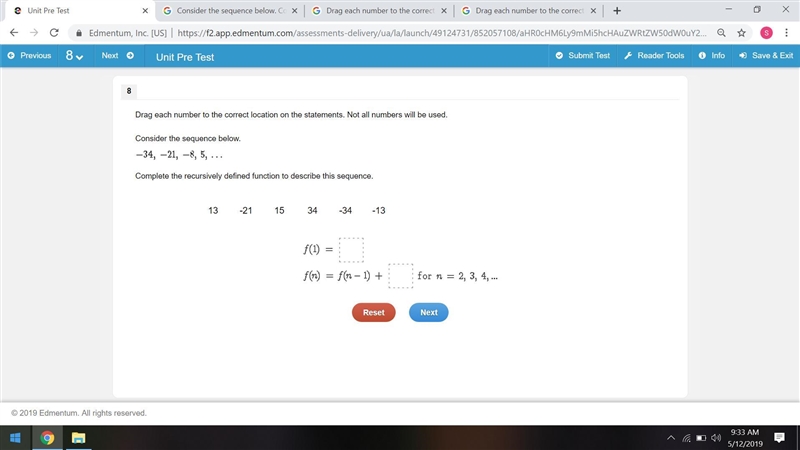 Can someone pease help Consider the sequence below. Complete the recursively defined-example-1