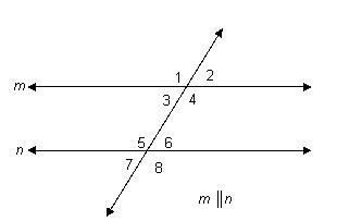 Line m is parallel to line n. The measure of angle 4 is (5a + 10)°. The measure of-example-1