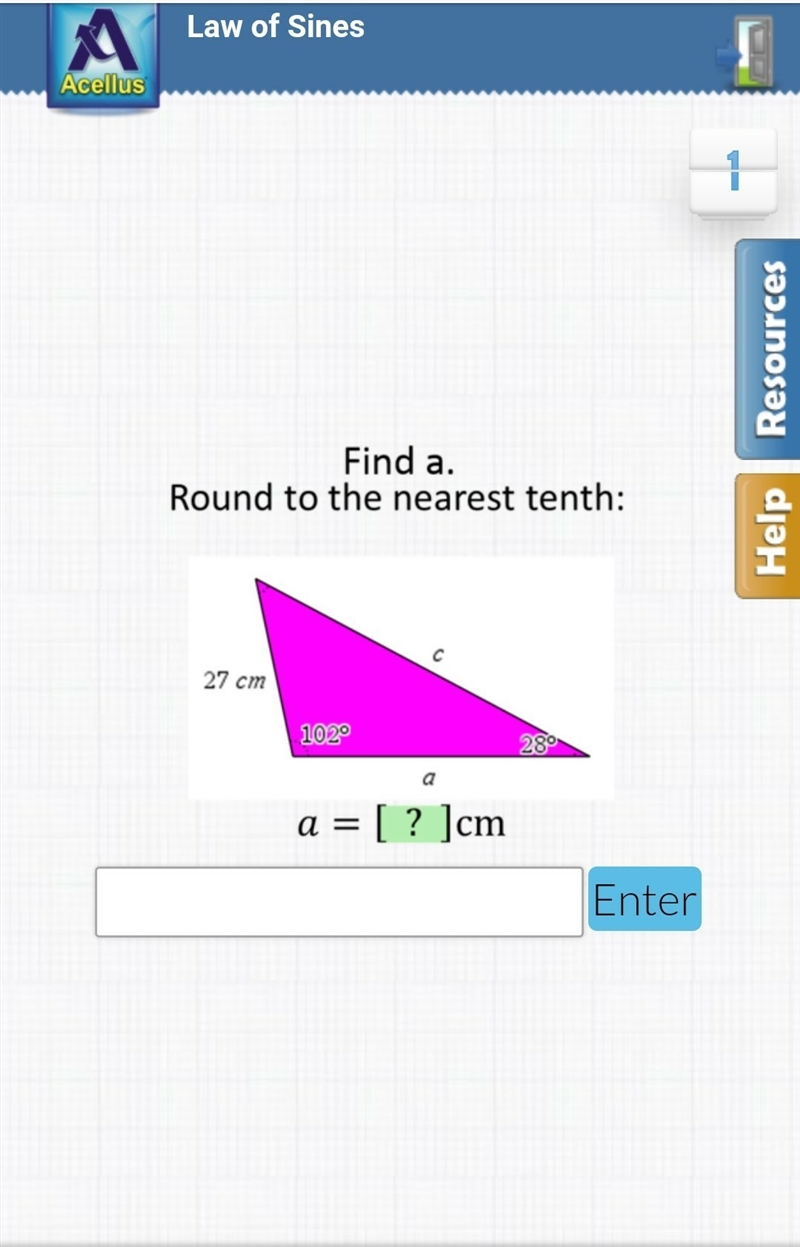 Laws of sines! find A. round to the nearest tenth! please help!!!!​-example-1