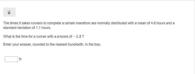 The times it takes runners to complete a certain marathon are normally distributed-example-1