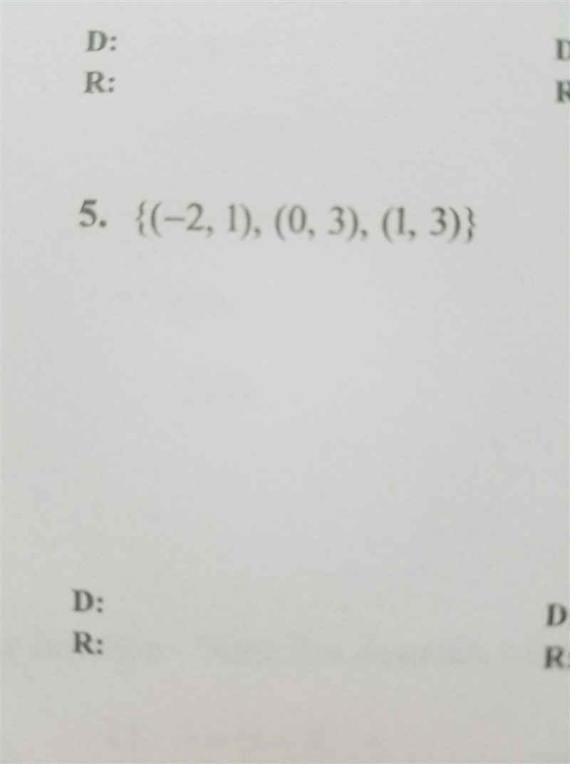 Determine whether each relationship is a function. State the domain and range of each-example-1