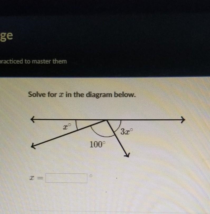 This question that I need to help on is Unknown angle problems (with Algebra)​-example-1