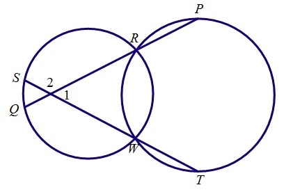 Given the figure above, which of the following formulas is not correct? A. m∠1 = 1/2 (mRW-example-1