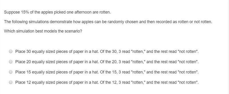 PLEASE HELP ASAP!!! CORRECT ANSWER ONLY PLEASE!!! Suppose 15% of the apples picked-example-1