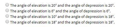 The angle of elevation from point A to point B measures 5(x-2) The angle of depression-example-1