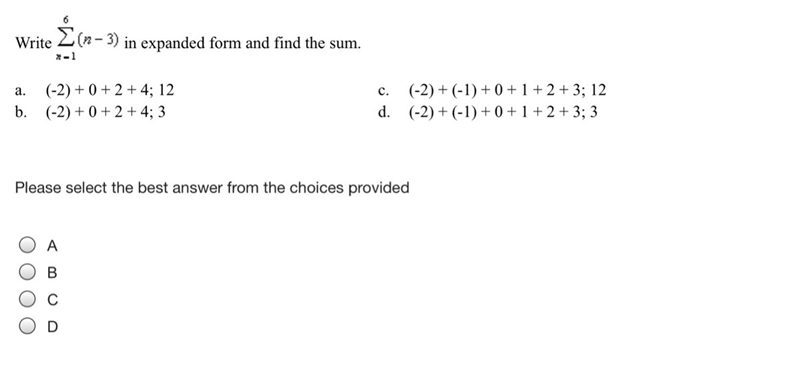 Please select the best answer from the choices provided A B C D-example-1