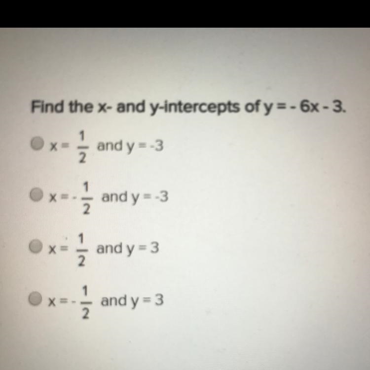 Find the x- and y-intercept of Y-example-1