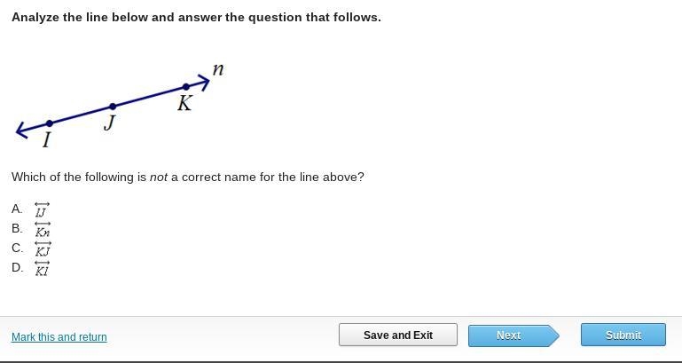 Which of the following is not a correct name for the line above?-example-1