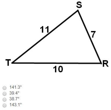 Find the the measure of angle T-example-1