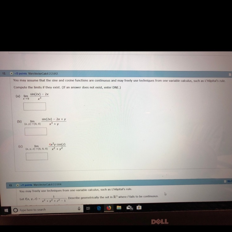 Please help with finding limits of multi variable calculus!!!-example-1