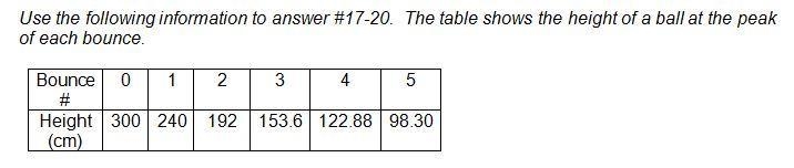 HELP Write the explicit formula for the data. Write a recursive rule for the height-example-1