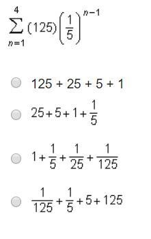 Which equation represents the partial sum of the geometric series?-example-1