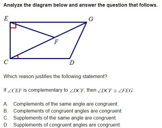 Which reason justifies the following statement? If CEF is complementary to DCF, then-example-1