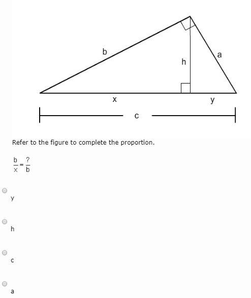 Refer to the figure to complete the proportion. (10)-example-1