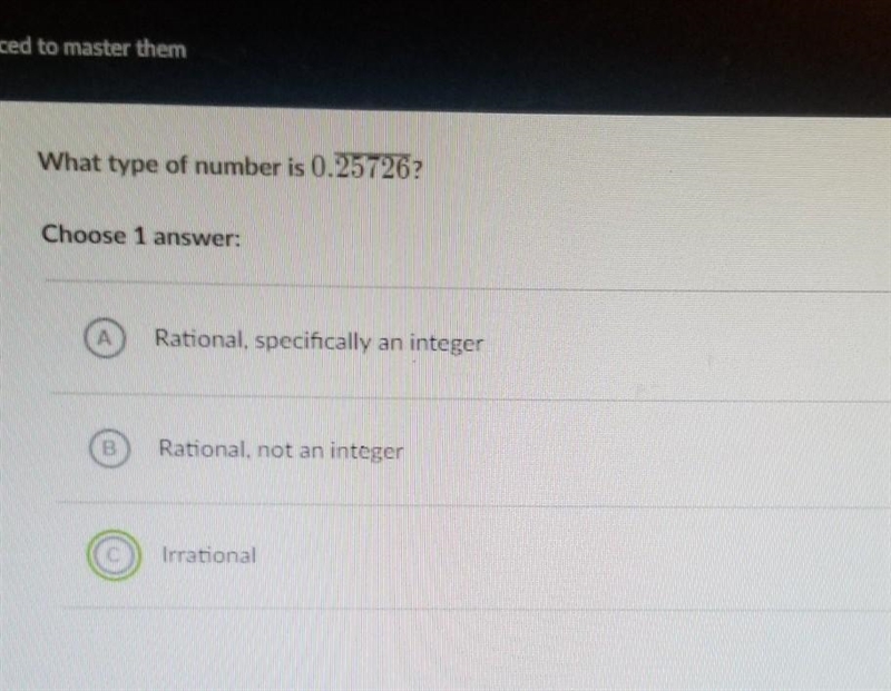 Can someone tell me if this is Irrational or not.​-example-1